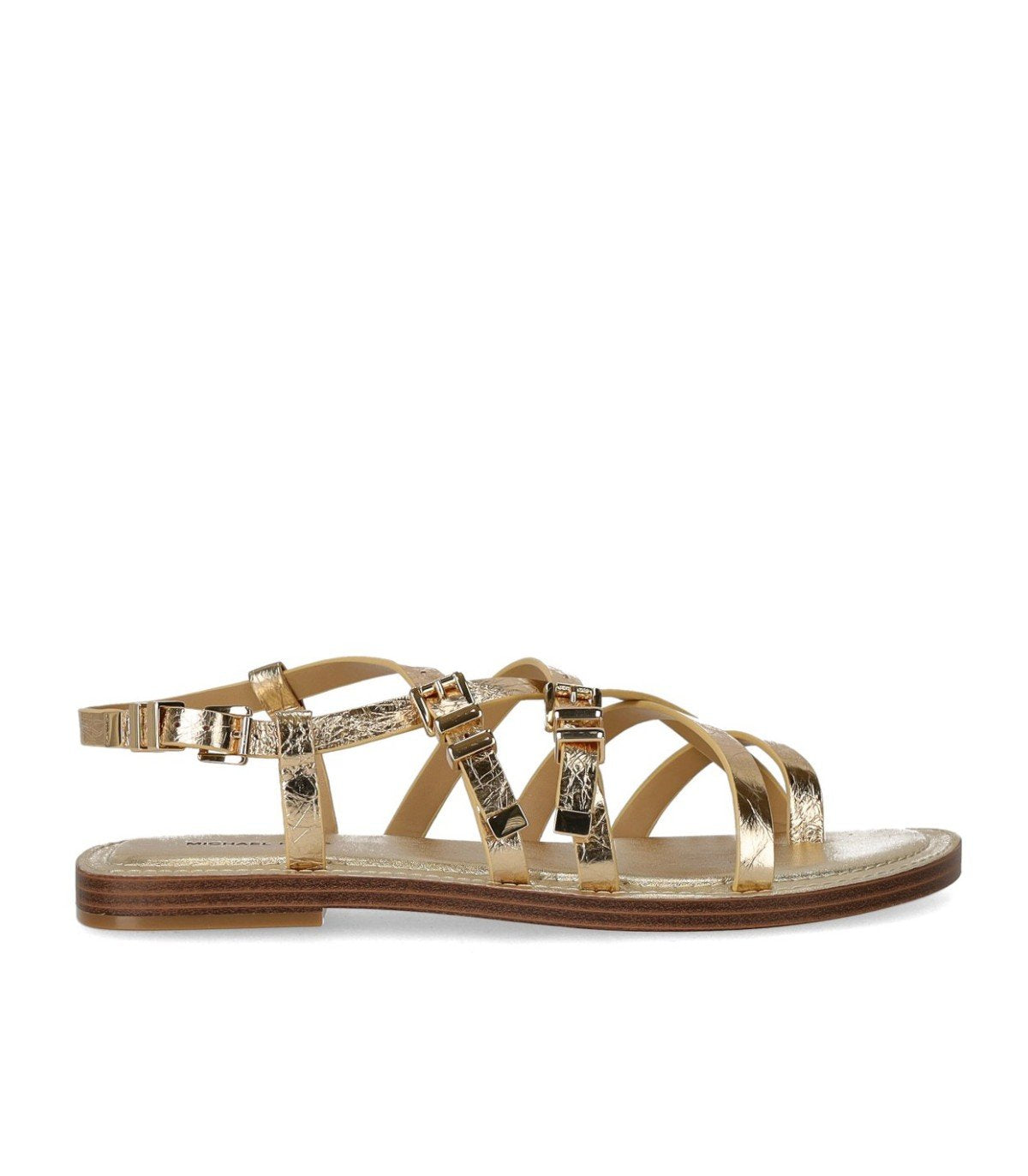 MICHAEL KORS DARRINGTON GOLD FLAT SANDAL