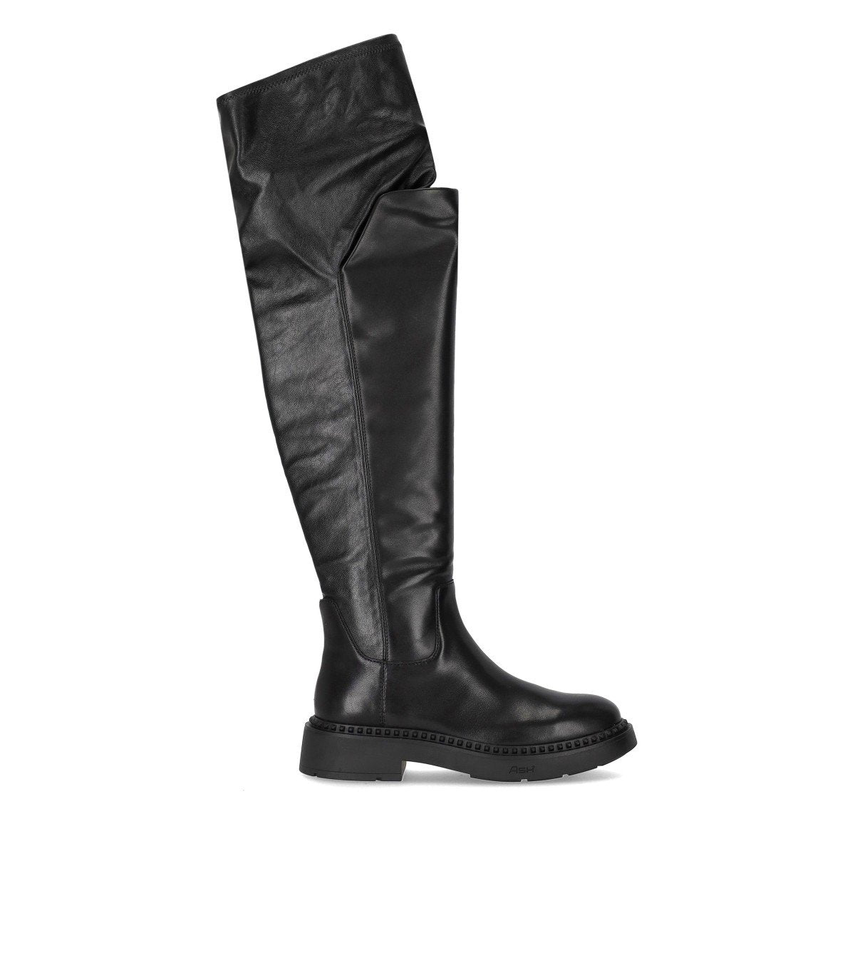 ASH MAXIM BLACK OVER-THE-KNEE BOOT