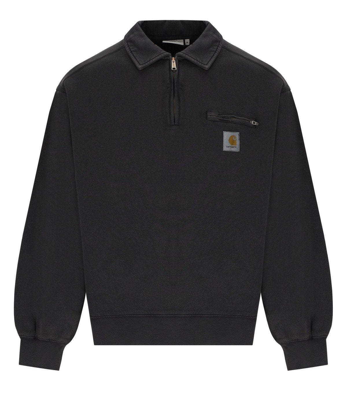 CARHARTT WIP DETROIT HALF ZIP BLACK SWEATSHIRT – FerrarisBoutique
