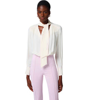 ELISABETTA FRANCHI BURRO QUARZO GEORGETTE JUMPSUIT