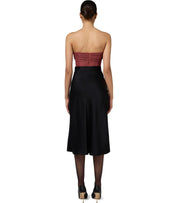 ELISABETTA FRANCHI BLACK MIDI SKIRT