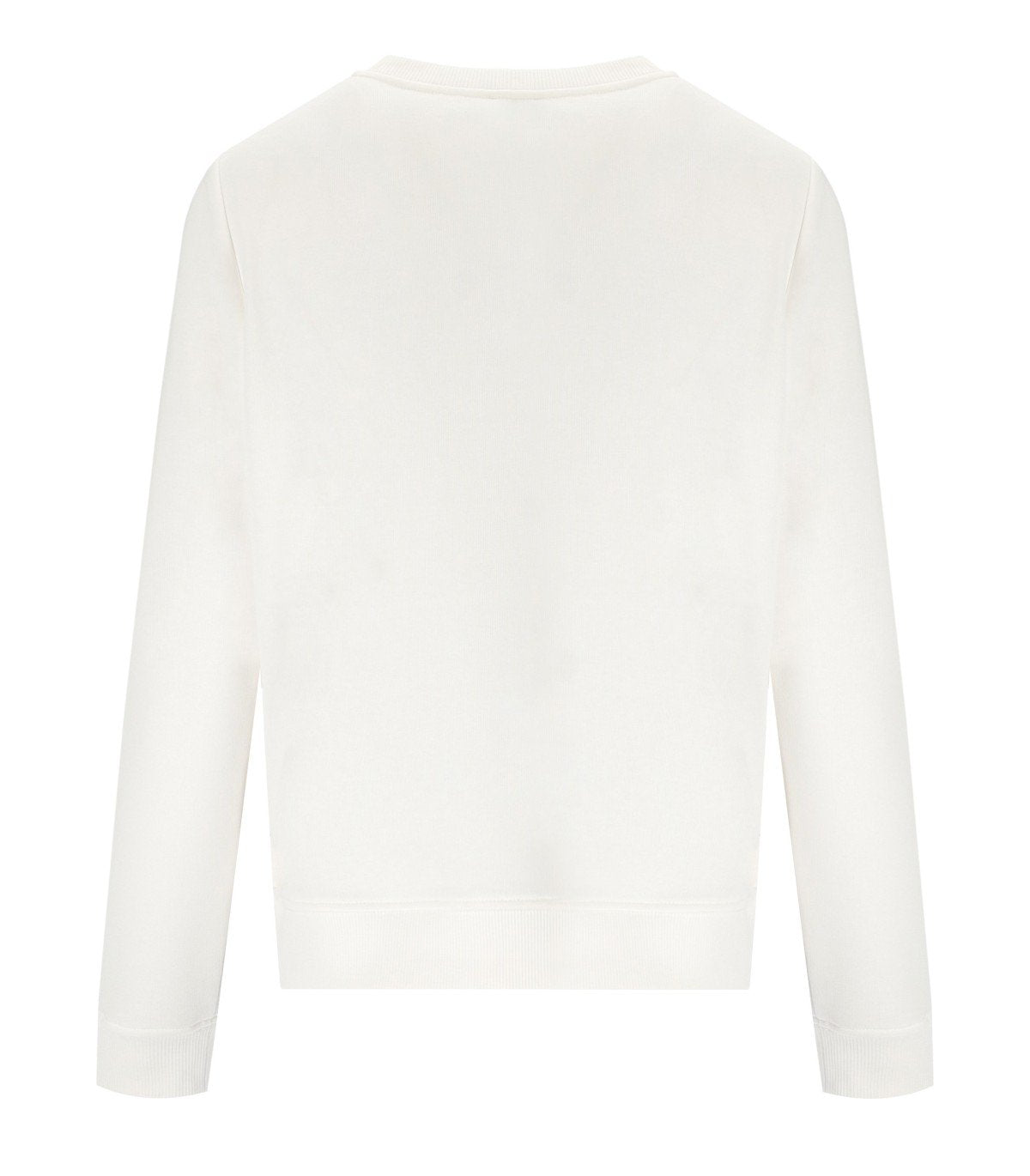 ELISABETTA FRANCHI IVORY SWEATSHIRT WITH LOGO LETTERING