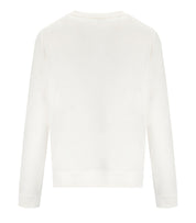 ELISABETTA FRANCHI IVORY SWEATSHIRT WITH LOGO LETTERING