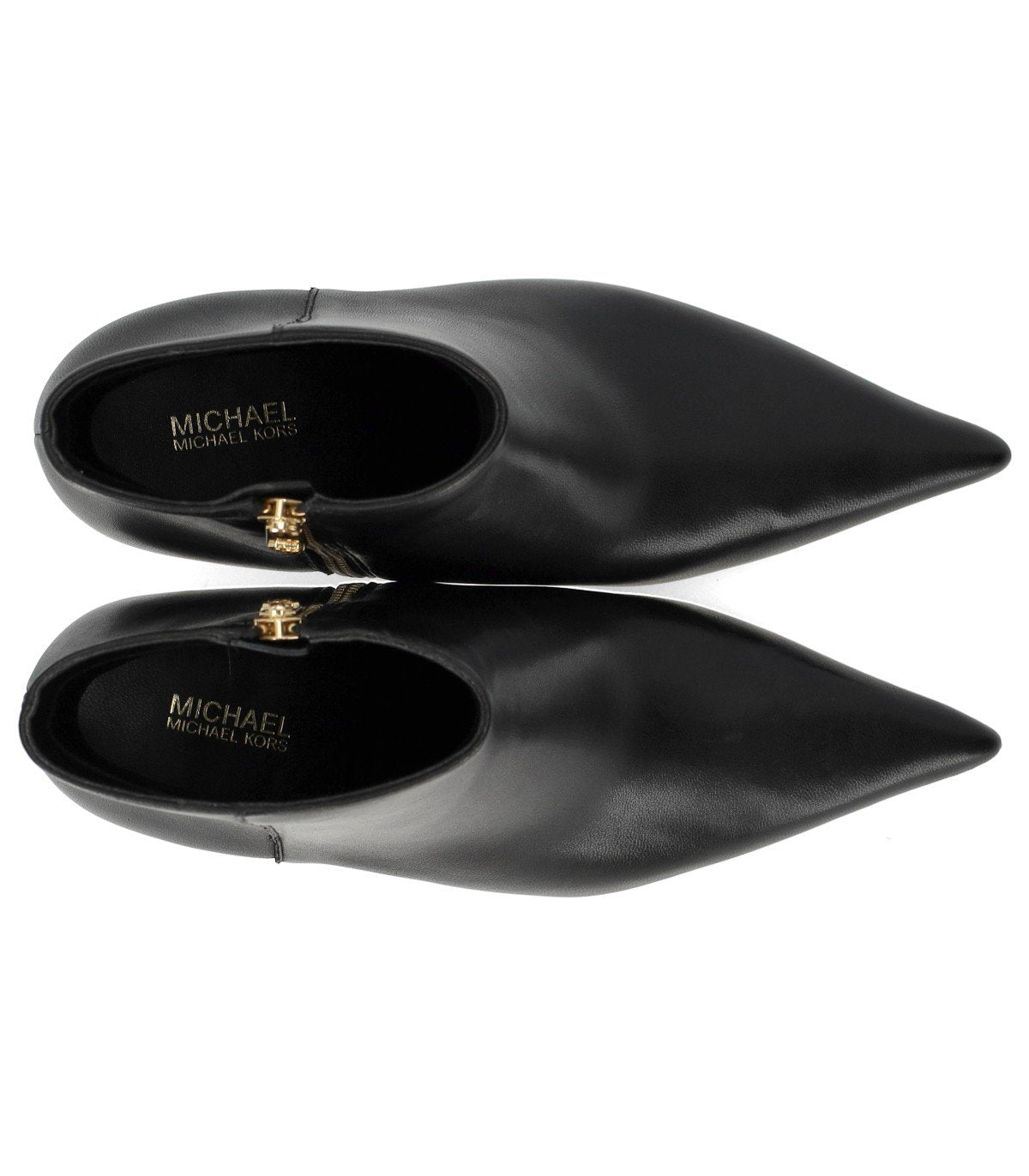 MICHAEL KORS LUNA BLACK HEELED ANKLE BOOT