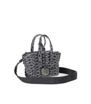 EMPORIO ARMANI MONOGRAM BLUE ÉCRU MINI BAG