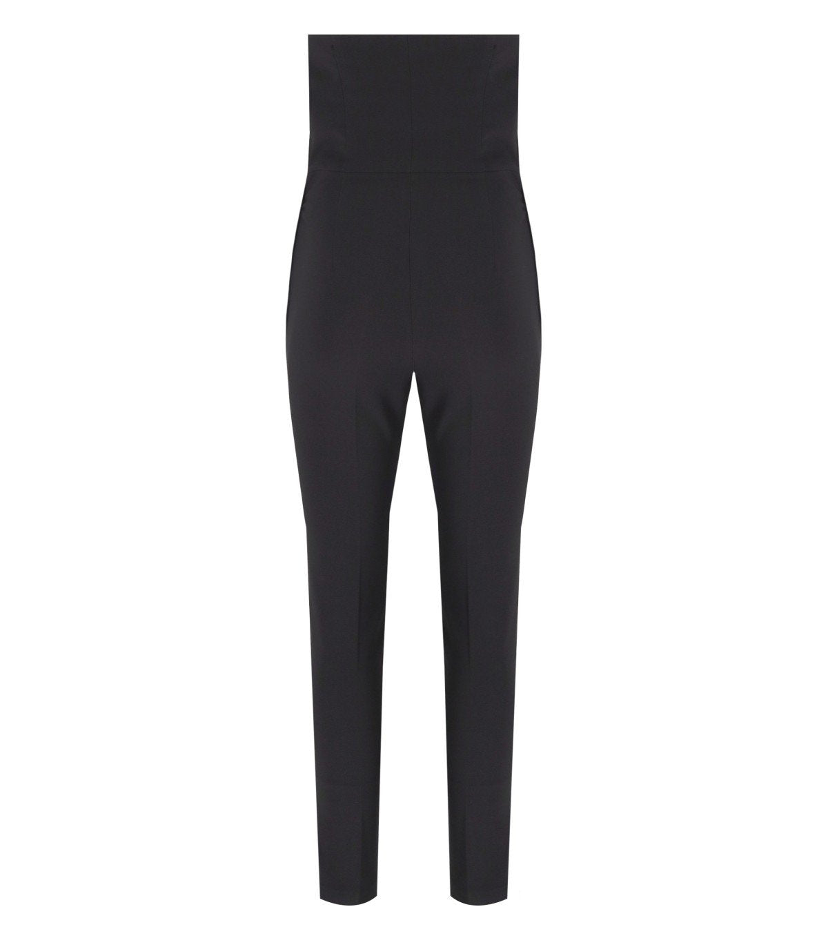 ELISABETTA FRANCHI BLACK BUSTIER JUMPSUIT