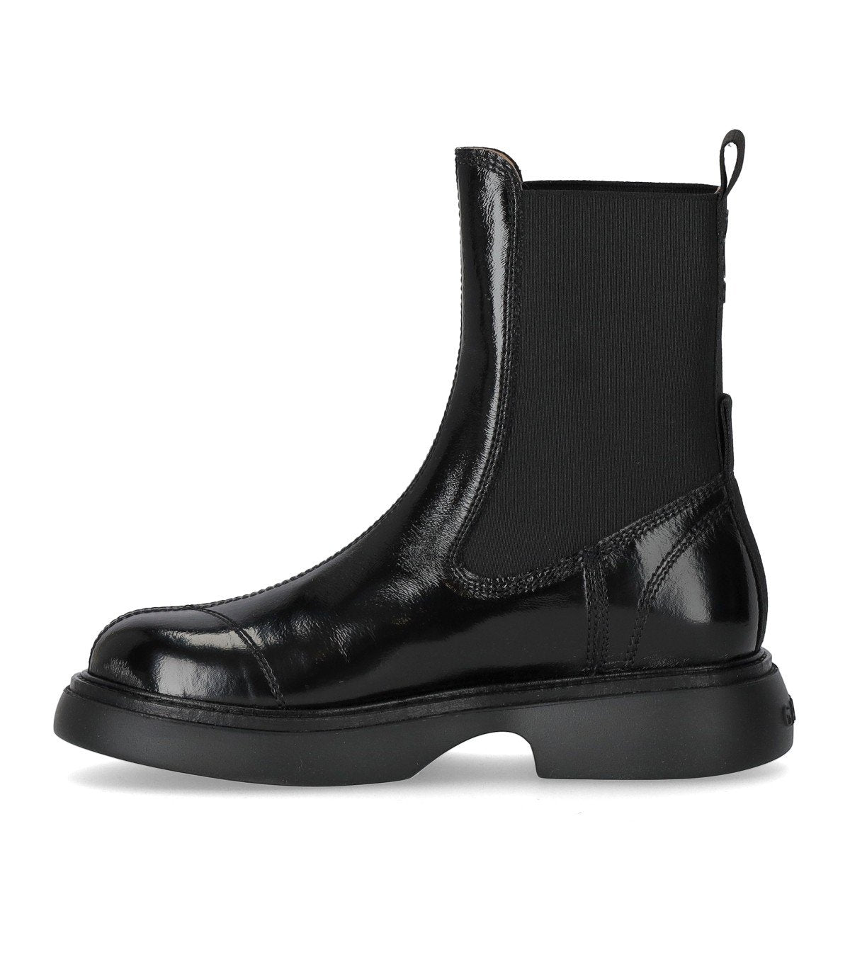 GANNI BLACK NAPLACK MID CHELSEA BOOT