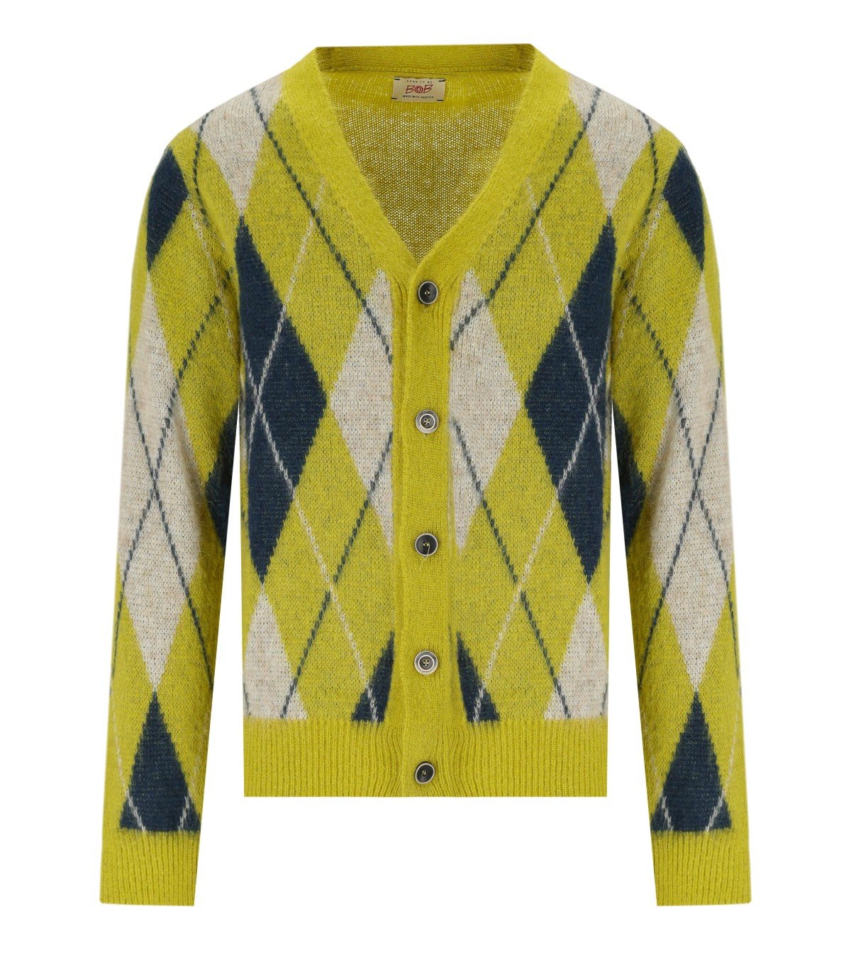 BOB TAYLOR ACID GREEN DIAMOND CARDIGAN