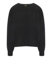 MAGLIONE CON DETTAGLI IN PIZZO NERO TWINSET