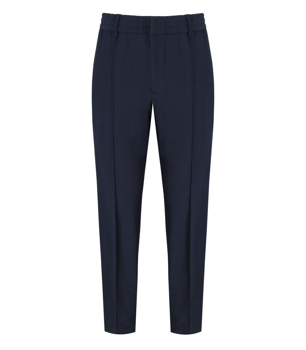 EMPORIO ARMANI BLUE RIBBED PANTS