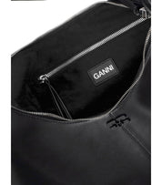 GANNI HOBO BLACK MEDIUM SHOULDER BAG