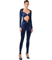 ELISABETTA FRANCHI OLTREMARE JUMPSUIT WITH MAXI BOW