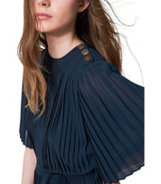 TWINSET DARK BLUE PLEATED JUMPSUIT