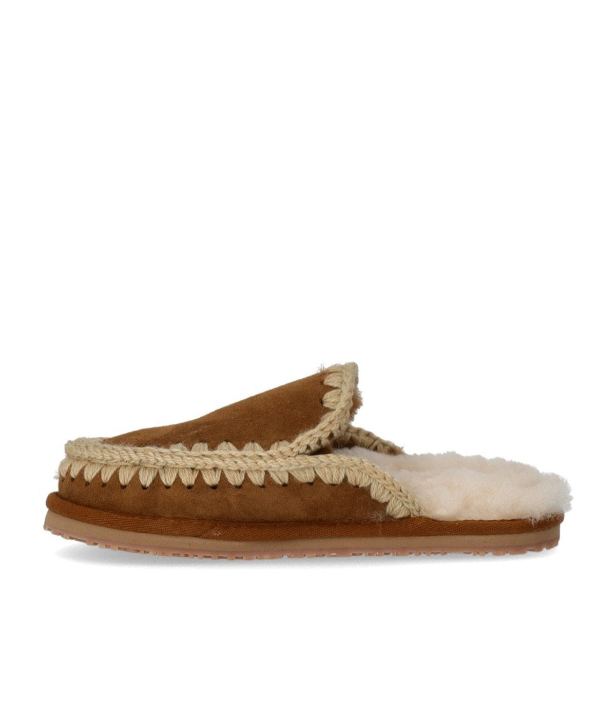 MOU FULL ESKIMO STITCH COGNAC SLIPPER