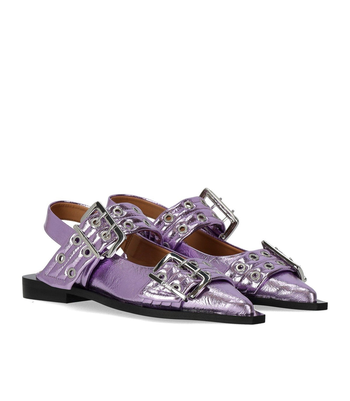 BALLERINA SLINGBACK CON FIBBIE LAVANDA GANNI