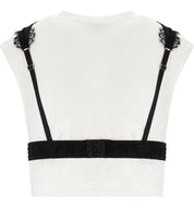 ELISABETTA FRANCHI T-SHIRT MET KANTEN BRALETTE
