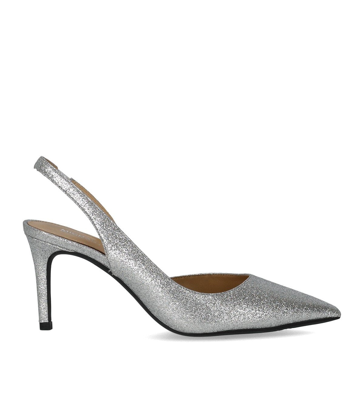 MICHAEL KORS ALINA FLEX SILVER SLINGBACK PUMPS