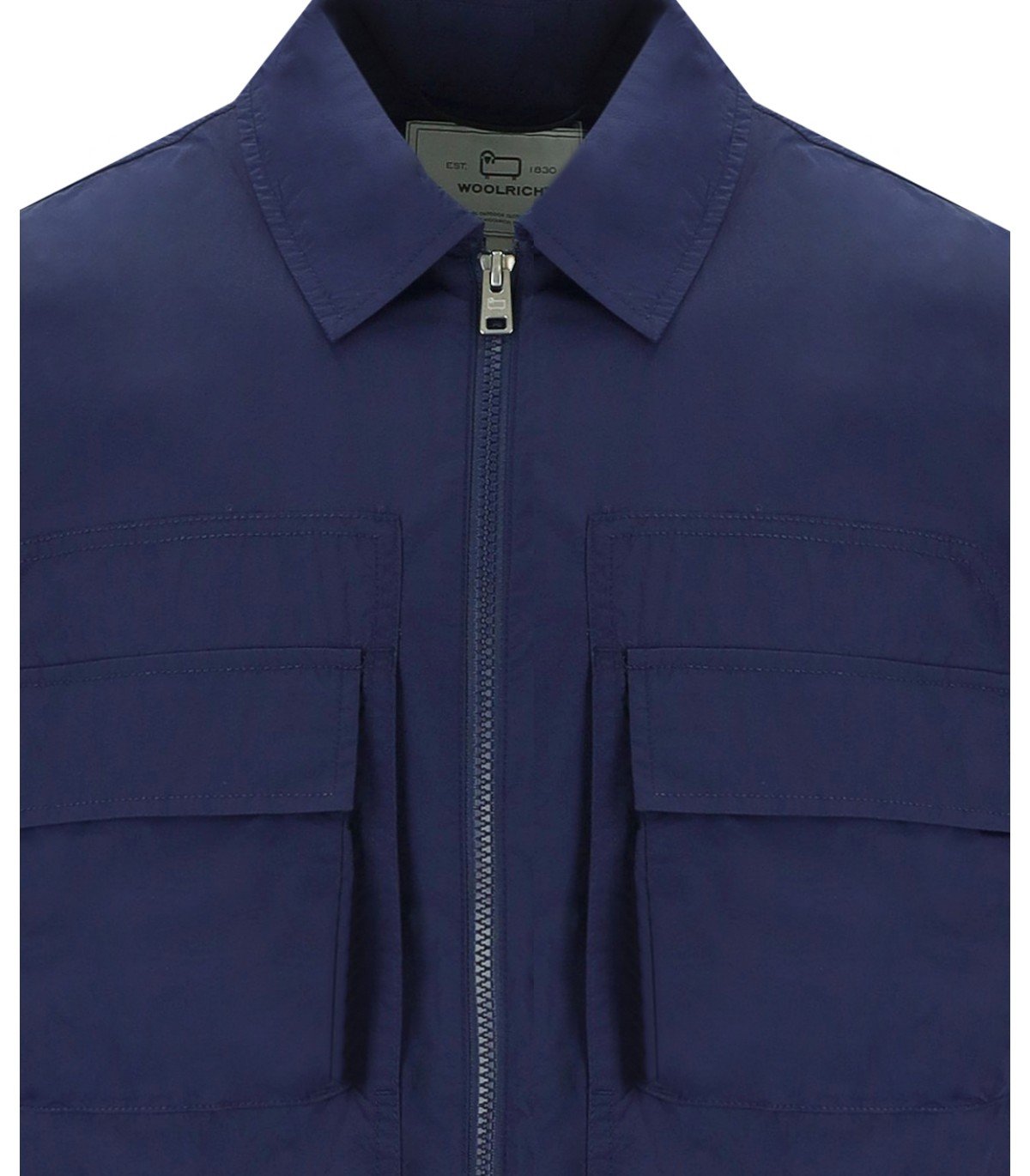 GIACCA A CAMICIA CRINKLE BLU WOOLRICH
