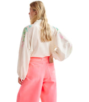 BLUSA HITRUS A FIORI BIANCA ESSENTIEL ANTWERP