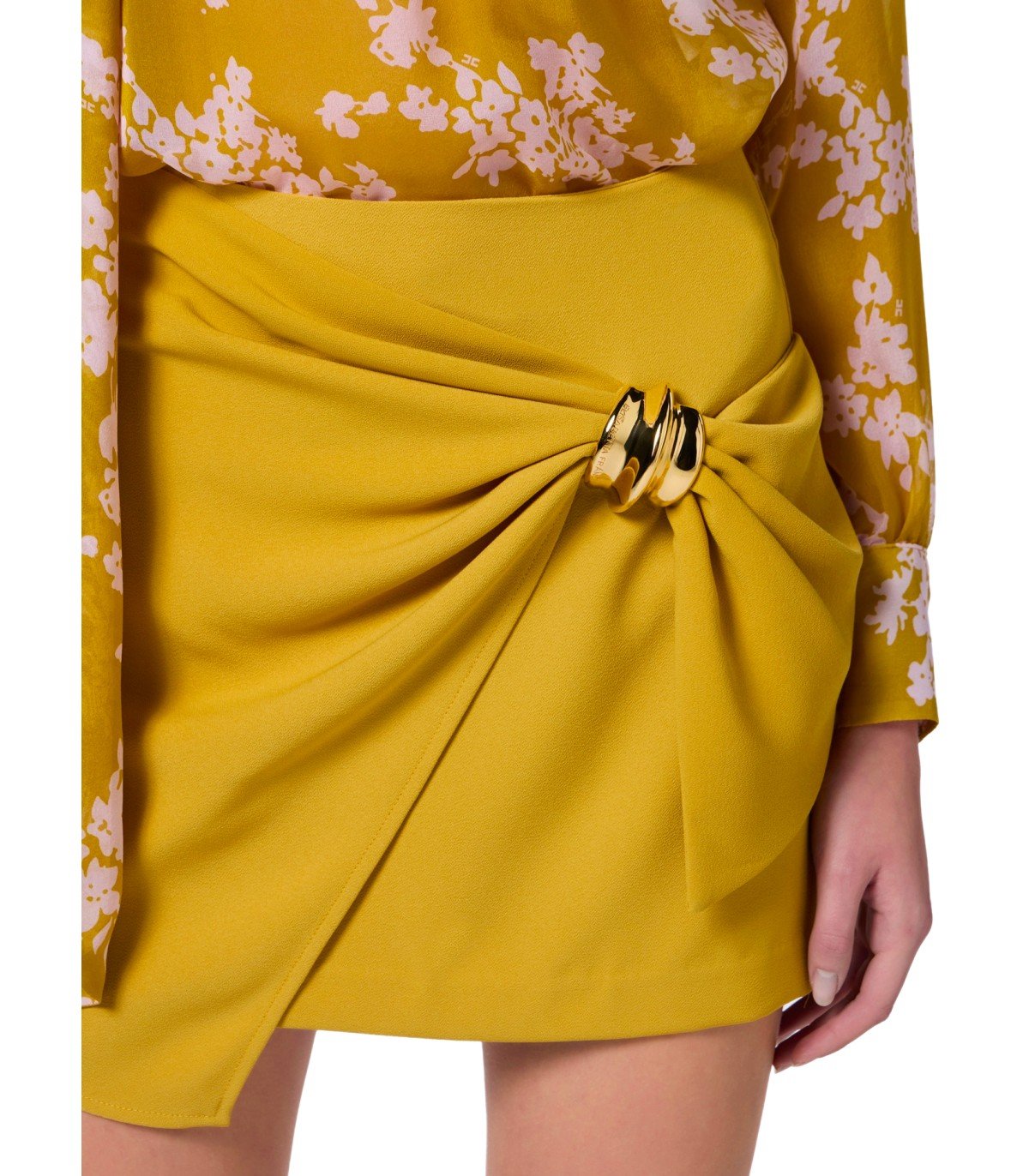ELISABETTA FRANCHI CURRY WRAP SKIRT