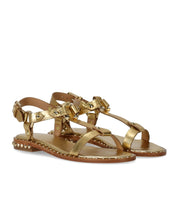 ASH PATSY GOLD FLAT SANDAL
