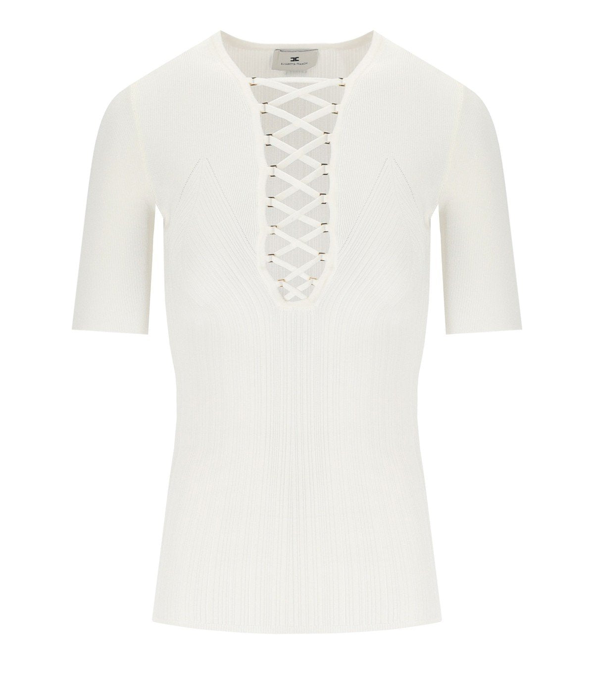 TOP IN MAGLIA AVORIO ELISABETTA FRANCHI