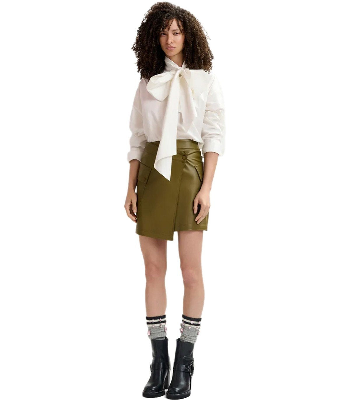 ESSENTIEL ANTWERP GRADUAL GREEN OLIVE SKIRT