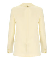BLAZER MONOPETTO IN CREPE VANIGLIA TWINSET