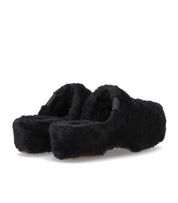 UGG FUZZ SUGAR SCHWARZES CLOG