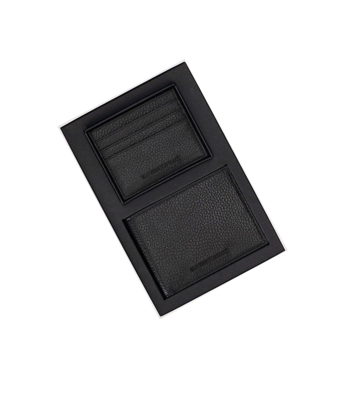 SET PORTAFOGLIO+PORTACARTE NERO EMPORIO ARMANI