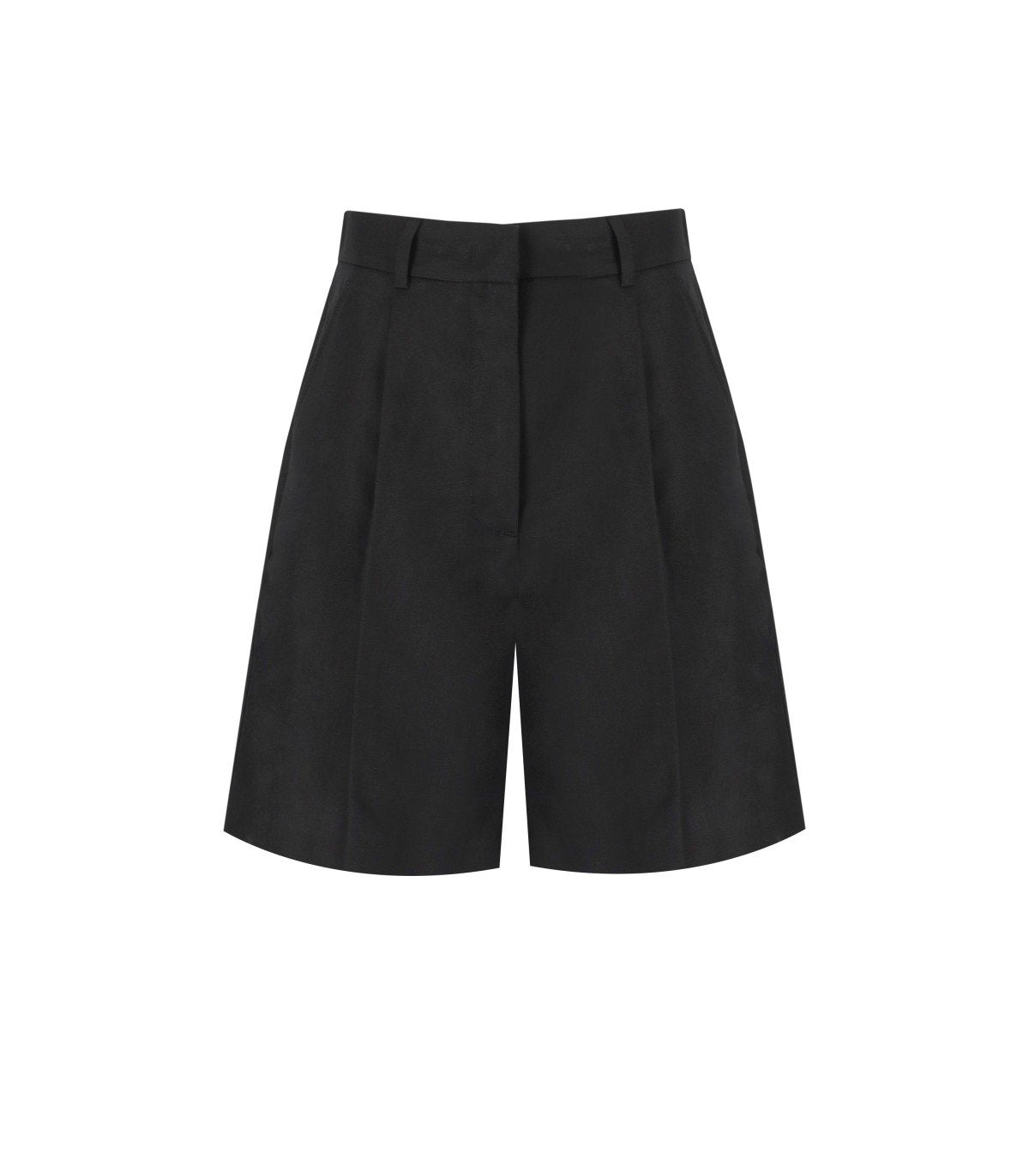 MAX MARA WEEKEND ECUBA BLACK BERMUDA SHORTS