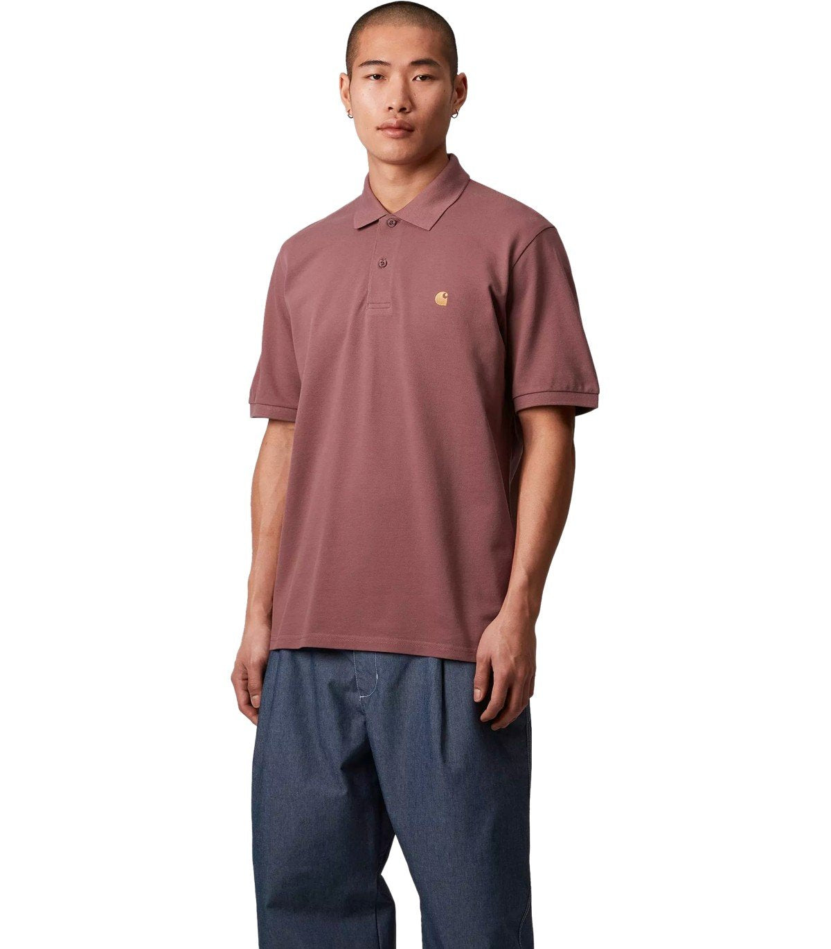 POLO S/S CHASE DUSKY PINK CARHARTT WIP