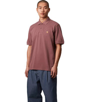 POLO S/S CHASE DUSKY PINK CARHARTT WIP