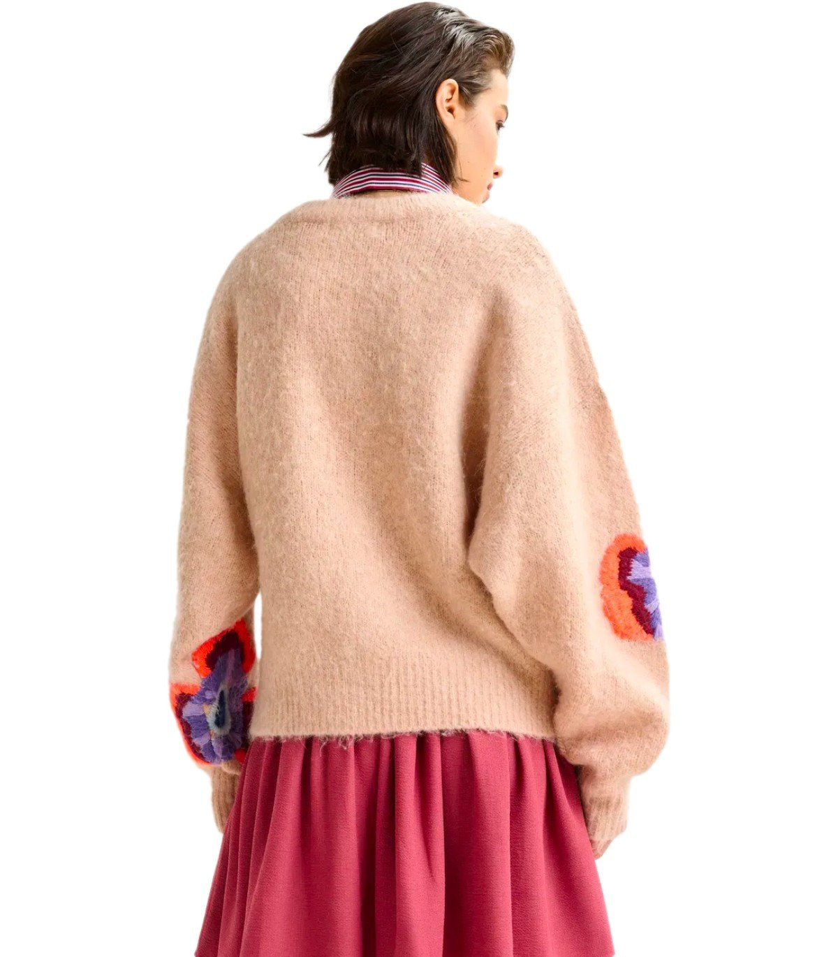 ESSENTIEL ANTWERP IMPOSSIBILE1 PINK CREWNECK SWEATER