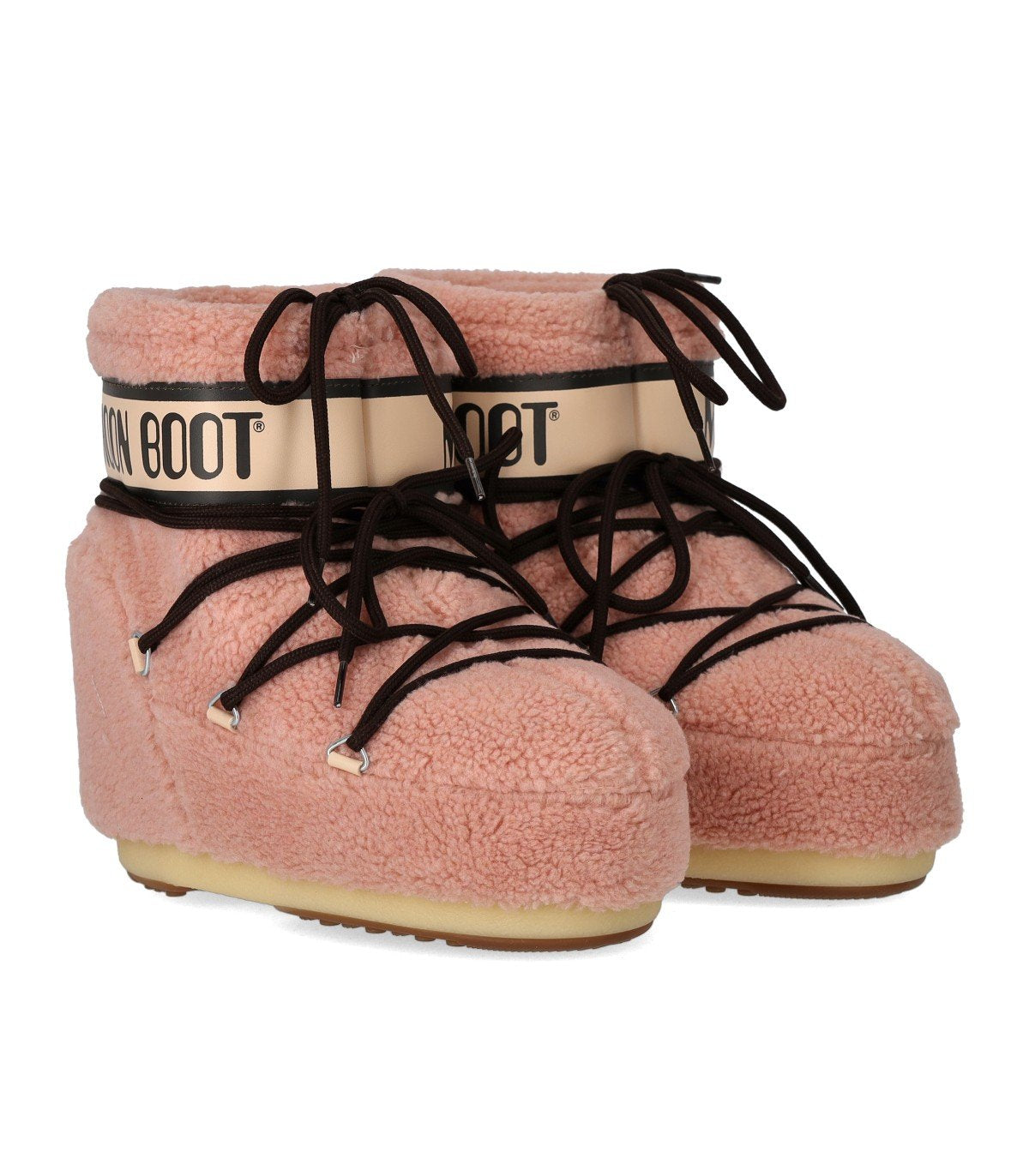 MOON BOOT ICON LOW FLEECE PINK SNOW BOOT