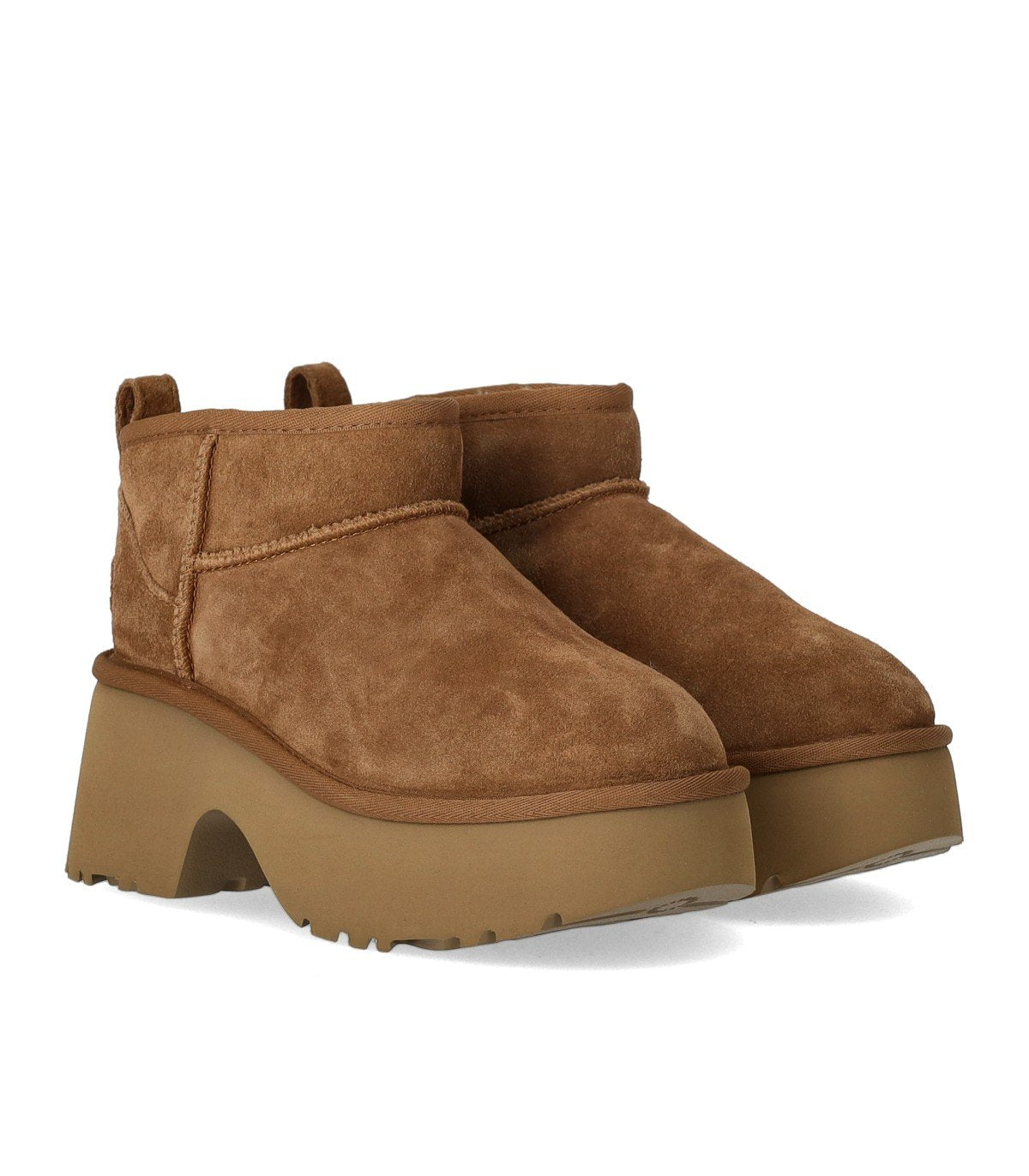 UGG CLASSIC ULTRA MINI NEW HEIGHTS CHESTNUT BOOT