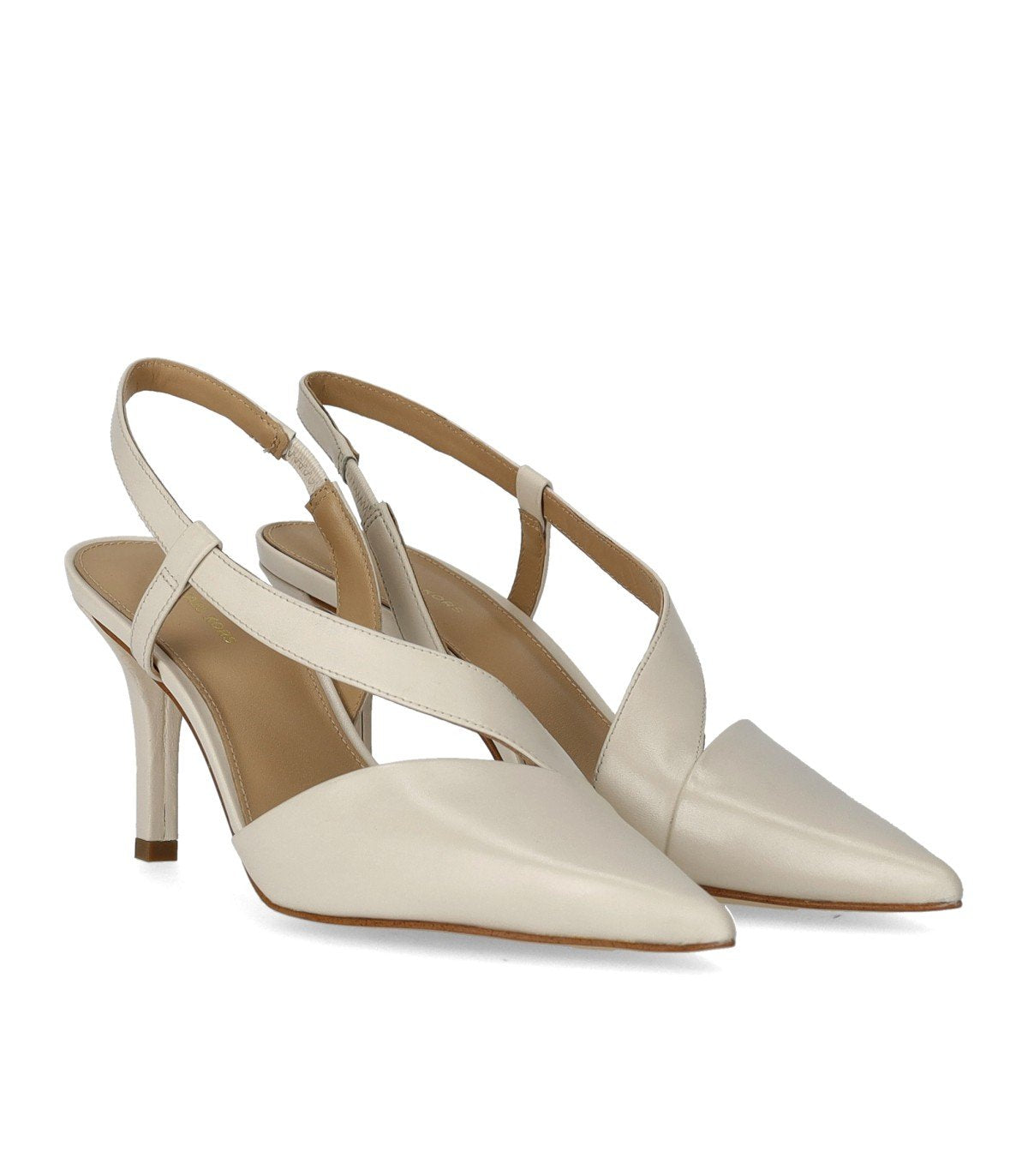 MICHAEL KORS JAIDA CREAM SLINGBACK PUMPS