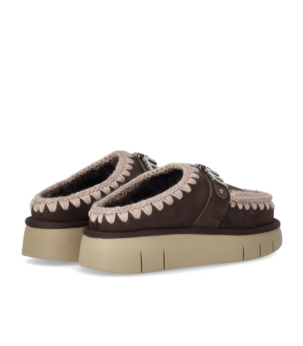 MOU BOUNCE METAL LOGO MOCHA CLOG
