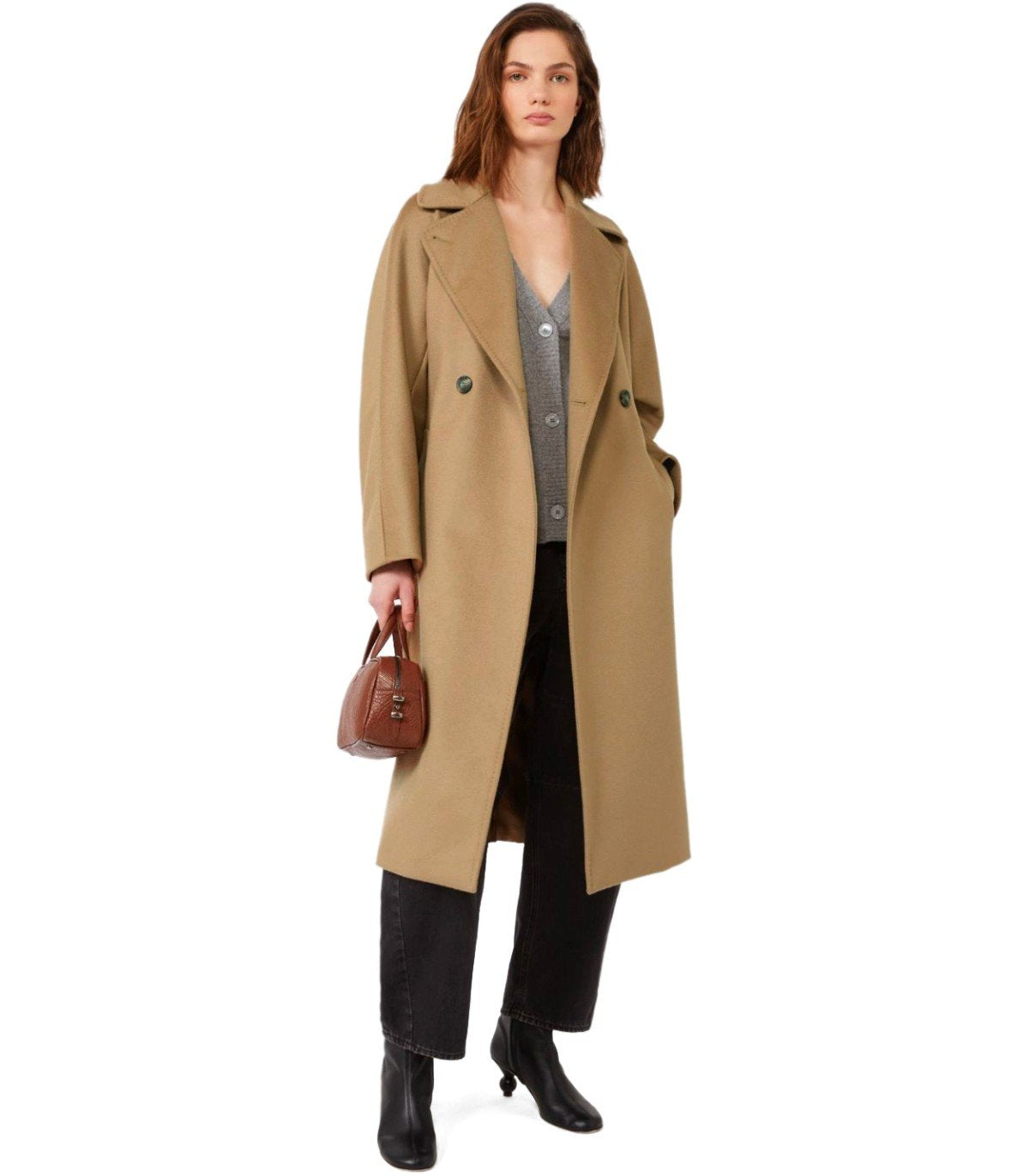 CAPPOTTO CON CINTURA RESINA CAMMELLO MAX MARA WEEKEND