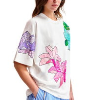 ESSENTIEL ANTWERP HISTAGRAM WHITE SWEATSHIRT