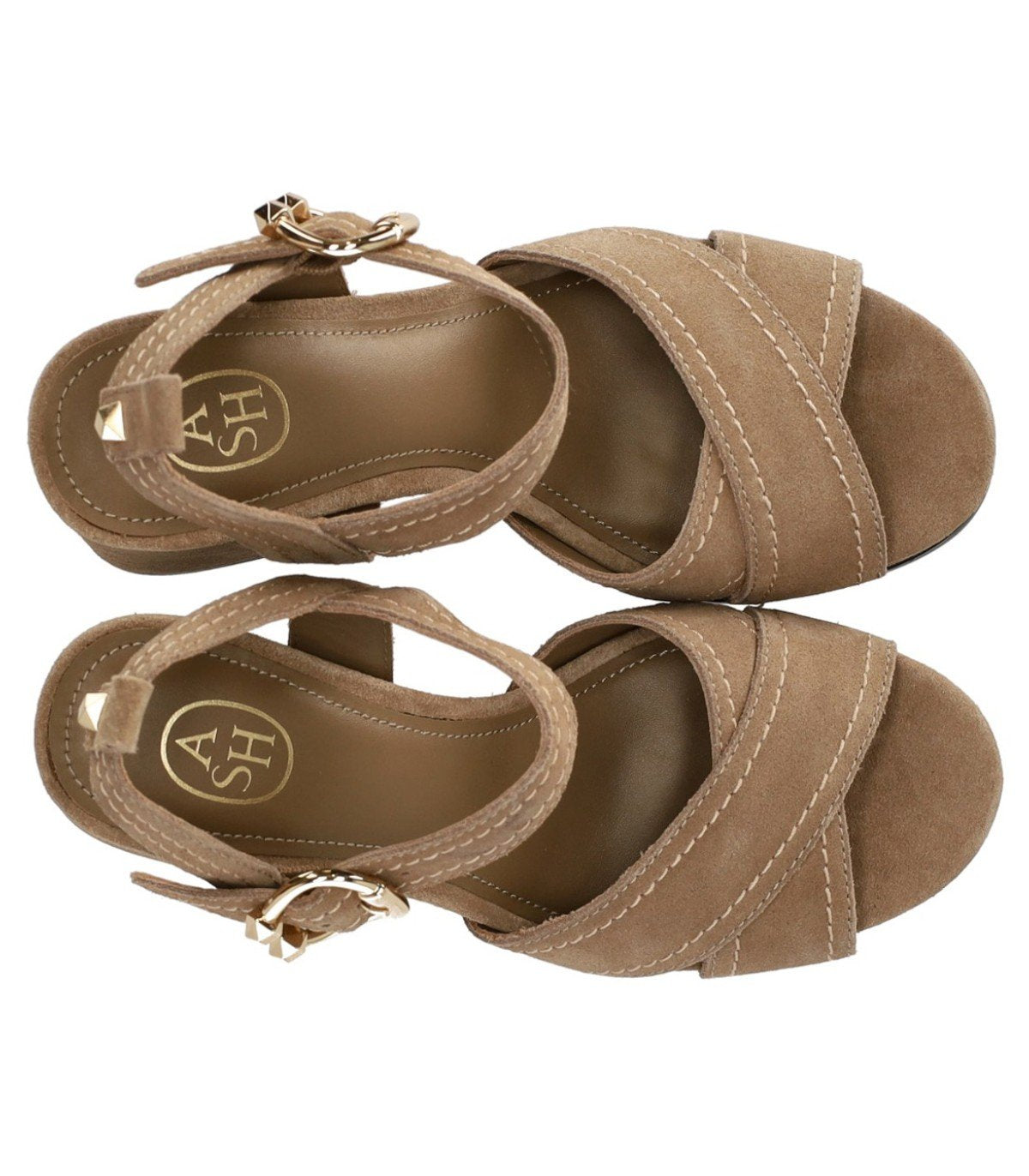 ASH MELANY BEIGE HEELED SANDAL