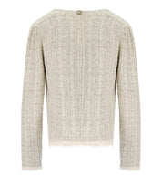 TWINSET JACQUARD LUREX GOLD KNITTED JACKET