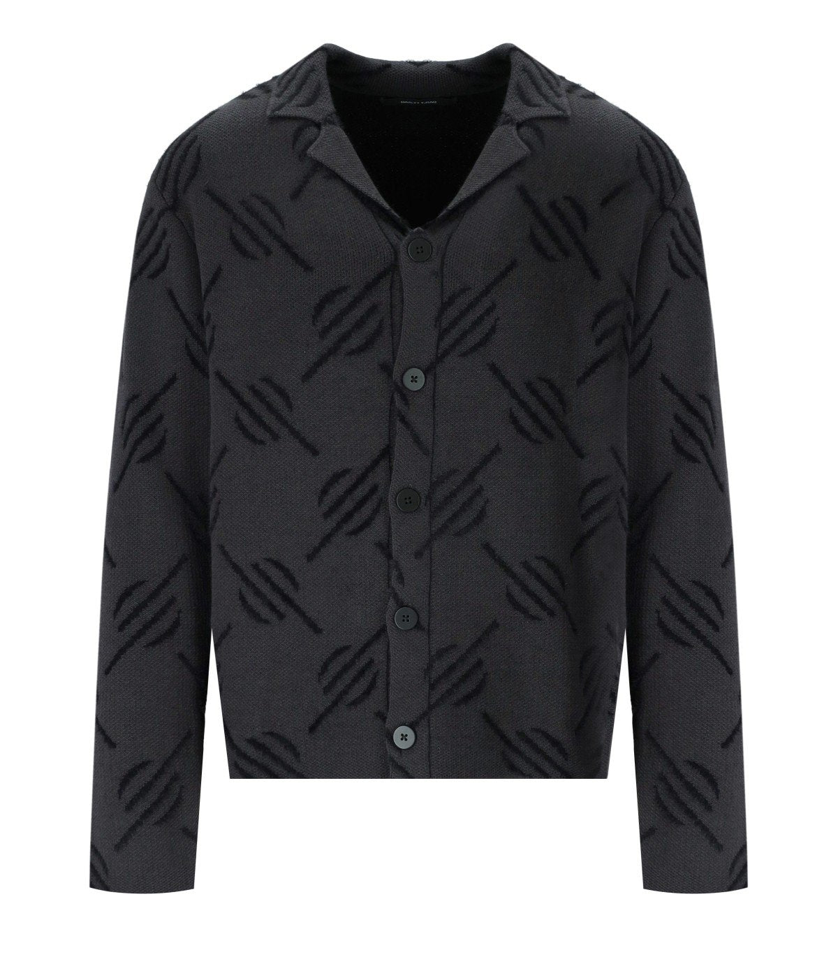 DAILY PAPER KIRABO MONOGRAM DARK GREY CARDIGAN