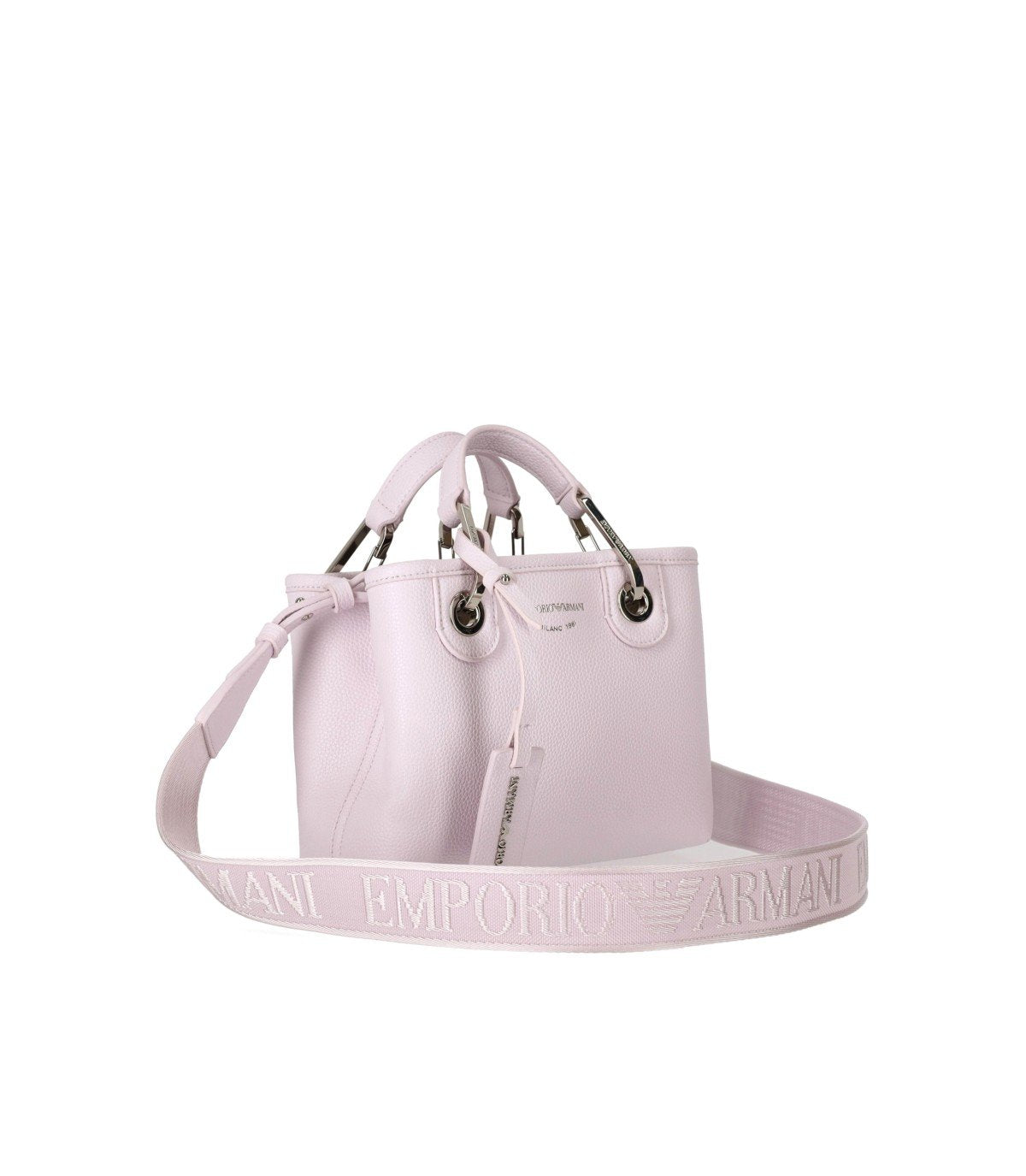 EMPORIO ARMANI MYEA BABY PINK TERRA MINI SHOPPING BAG