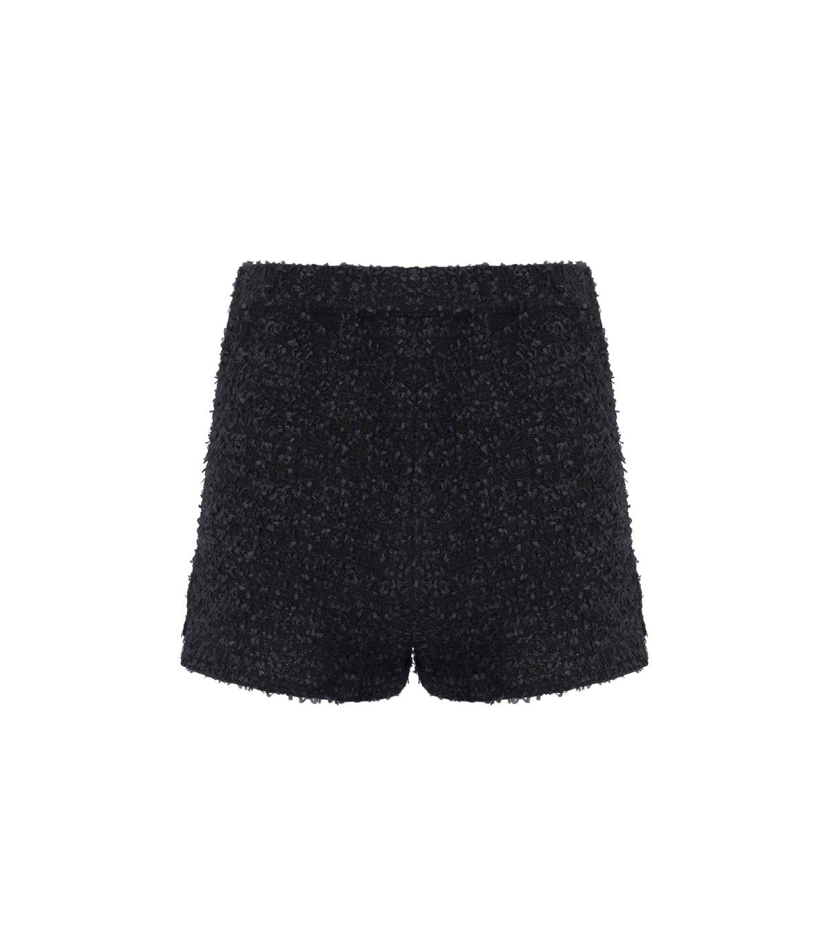 ELISABETTA FRANCHI BLACK SHORTS WITH CHAIN