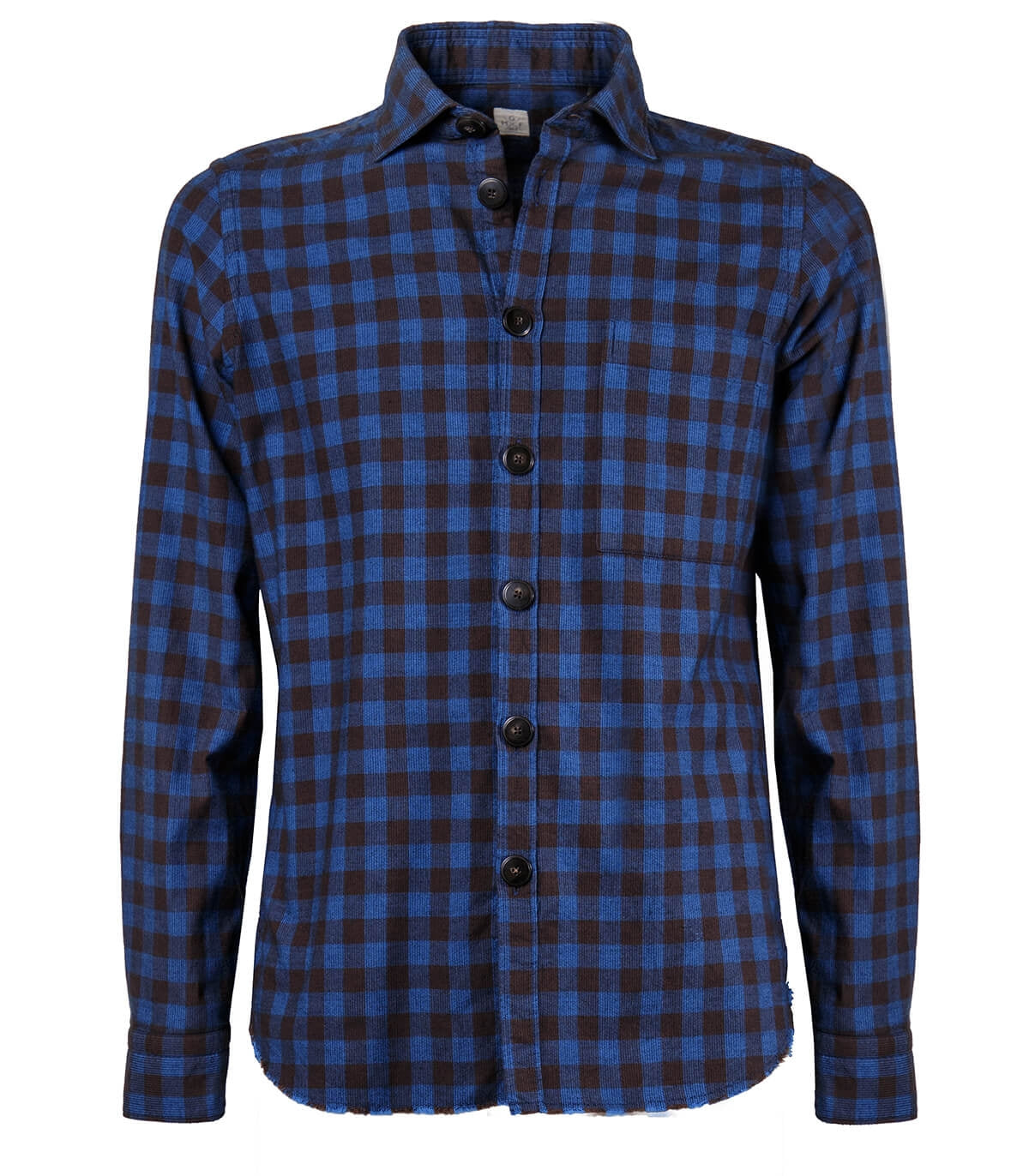 CAMICIA CHECK BLU MARRONE GMF 965