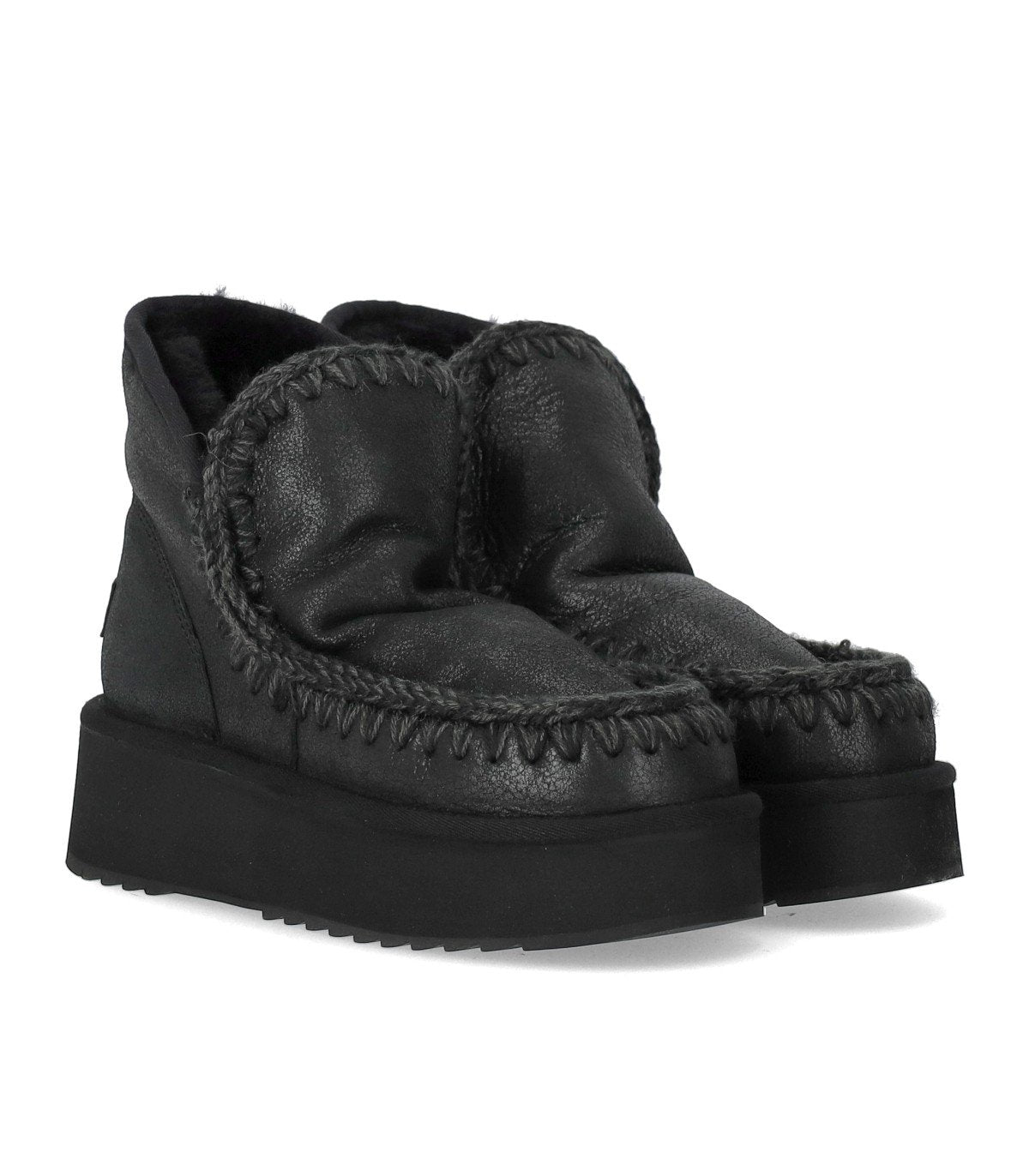 MOU MINI ESKIMO PLATFORM BLACK BOOT