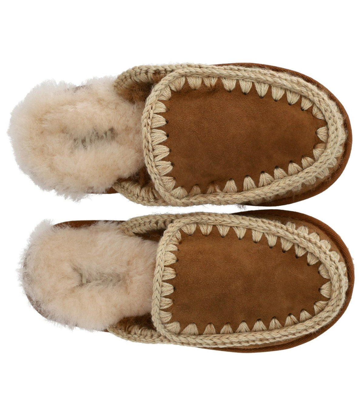 MOU FULL ESKIMO STITCH COGNAC SLIPPER