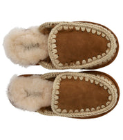 MOU FULL ESKIMO STITCH COGNAC SLIPPER