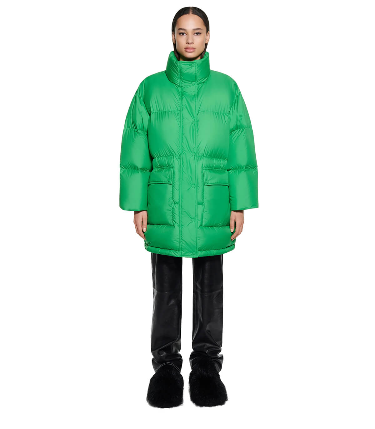 STAND STUDIO EDNA GREEN OVERSIZE PADDED JACKET
